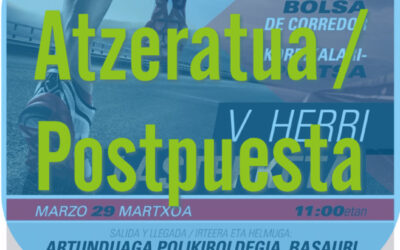 Martxoak 29ko lasterketa solidarioa atzeratuta