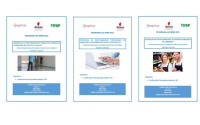 Eragintzak 3 profesionaltasun-ziurtagiri emango ditu Lan Berri 2022 programaren barruan