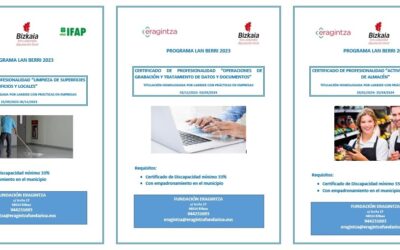 Zabalik dago profesionaltasun-ziurtagiriak lortzeko izena emateko epea Eragintza Fundazioan